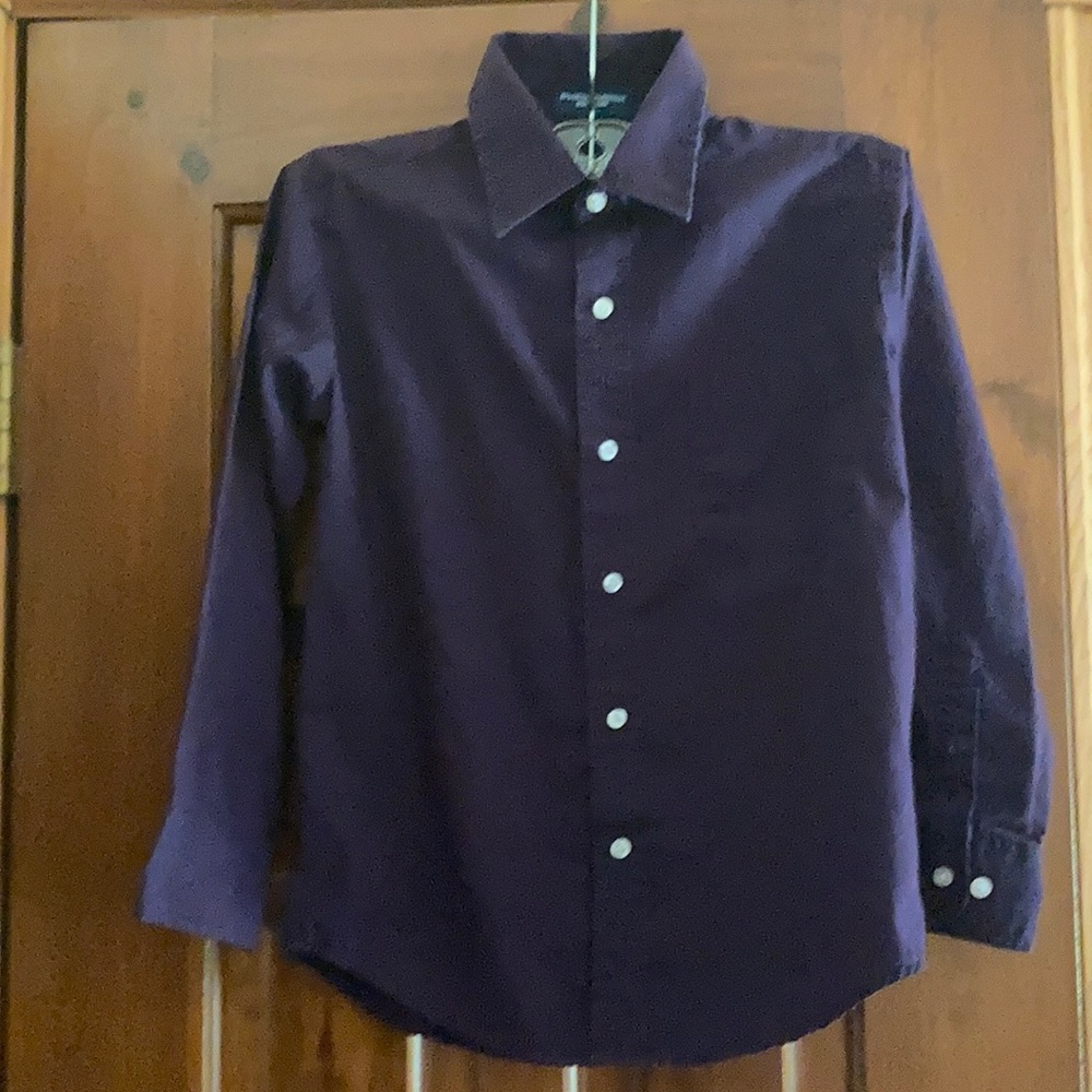 Chaps Boys Purple Button Down Shirt